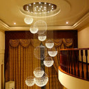 Modern crystal ball led chandelier living room pendant light