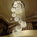 Modern crystal ball led chandelier living room pendant light