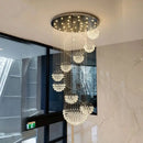 Modern crystal ball led chandelier living room pendant light