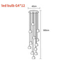 Modern crystal ball nordic led chandelier staircase pendant light