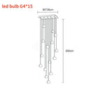 Modern crystal ball nordic led chandelier staircase pendant light