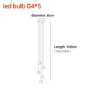 Modern crystal ball nordic led chandelier staircase pendant light
