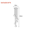 Modern crystal ball nordic led chandelier staircase pendant light