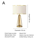 Modern crystal bedside lamp with white fabric shade bedroom light
