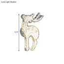 Modern crystal block elk wall sconce white & gold bedroom led light