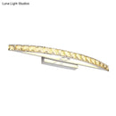 Modern crystal bow bathroom sconce in clear & champagne led bulb