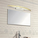 Modern crystal bow bathroom sconce in clear & champagne led bulb
