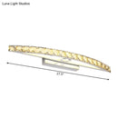 Modern crystal bow bathroom sconce in clear & champagne led bulb