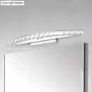Modern crystal bow bathroom sconce in clear & champagne led bulb