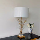 Modern crystal branch table lamp with gold base for bedroom