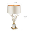 Modern crystal branch table lamp with gold base for bedroom