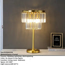 Modern crystal brass floor lamp living room tiered gold light