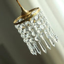 Modern crystal brass led pendant light dining room cascading beads