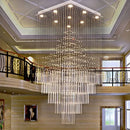 Modern crystal column chandelier living room hanging lamp