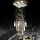 Modern crystal column chandelier living room hanging lamp