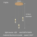 Modern crystal columnar chandelier stair lamp for living room