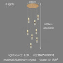 Modern crystal columnar chandelier stair lamp for living room