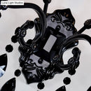 Modern crystal cone wall mount sconce in black for living room