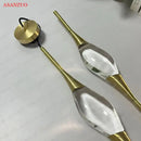 Modern crystal copper wall sconce dining room warm led light