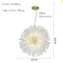 Modern crystal dandelion chandelier led pendant lamp dining room