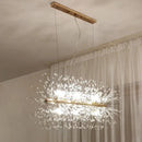 Modern crystal dandelion chandelier led pendant lamp dining room