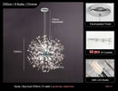 Modern crystal dandelion led ceiling chandelier for living room