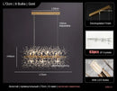 Modern crystal dandelion led ceiling chandelier for living room