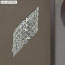 Modern crystal diamond wall mounted lamp bedroom silver sconce