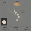 Modern crystal double story led ring chandelier living room light