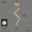 Modern crystal double story led ring chandelier living room light