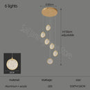 Modern crystal double story led ring chandelier living room light