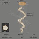 Modern crystal double story led ring chandelier living room light