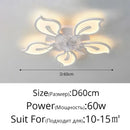 Modern crystal flower ceiling fan lights bedroom dimmable fixture