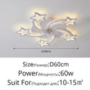 Modern crystal flower ceiling fan lights bedroom dimmable fixture