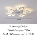 Modern crystal flower ceiling fan lights bedroom dimmable fixture