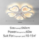 Modern crystal flower ceiling fan lights bedroom dimmable fixture