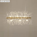 DecorBites™ Modern Crystal Flower Island Pendant Ceiling Lamp for Kitchen (9/12-Head, Chrome/Gold)