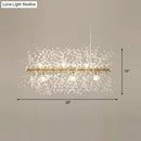 DecorBites™ Modern Crystal Flower Island Pendant Ceiling Lamp for Kitchen (9/12-Head, Chrome/Gold)