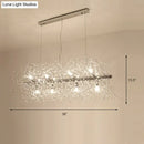 DecorBites™ Modern Crystal Flower Island Pendant Ceiling Lamp for Kitchen (9/12-Head, Chrome/Gold)