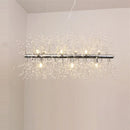 DecorBites™ Modern Crystal Flower Island Pendant Ceiling Lamp for Kitchen (9/12-Head, Chrome/Gold)