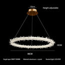 Modern crystal flower led chandelier dining room pendant light
