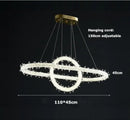 Modern crystal flower led chandelier dining room pendant light