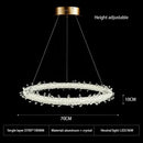Modern crystal flower led chandelier living room pendant light