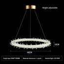 Modern crystal flower led chandelier living room pendant light