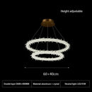 Modern crystal flower led chandelier living room pendant light