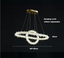Modern crystal flower led chandelier living room pendant light