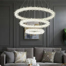Modern crystal flower led chandelier living room pendant light