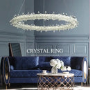 Modern crystal flower led chandelier living room pendant light