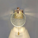 Modern crystal glass gold wall lamp bedroom sconce