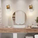 Modern crystal glass gold wall lamp bedroom sconce